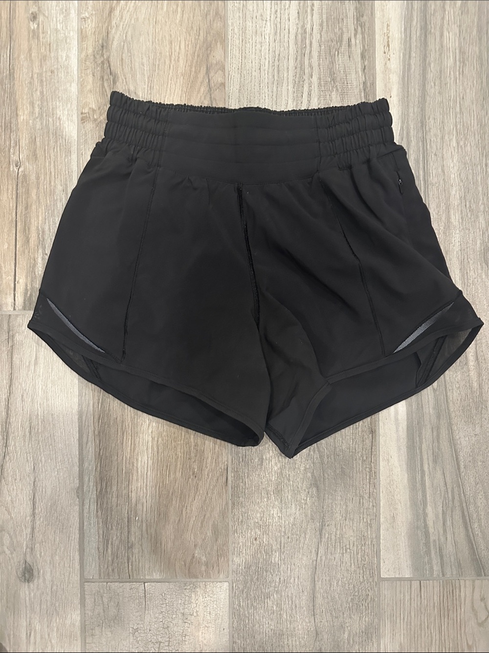 lululemon athletica Black High-Rise Run Shorts hotty hot shorts 0 tall